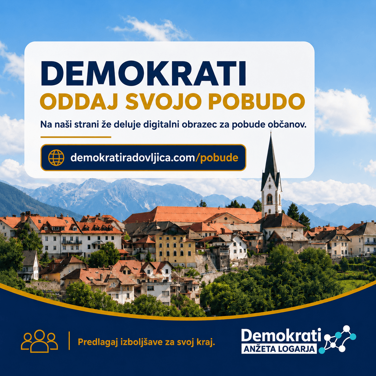 Oddaj svojo pobudo za boljšo Radovljico